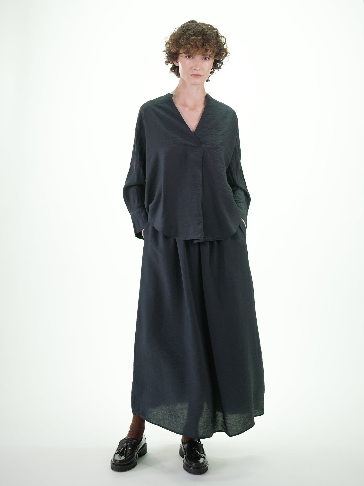 NOUS antwerp AMY SKIRT overdye carbon