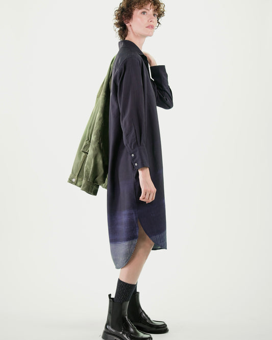 NOUS antwerp EVA DRESS placement lines carbon