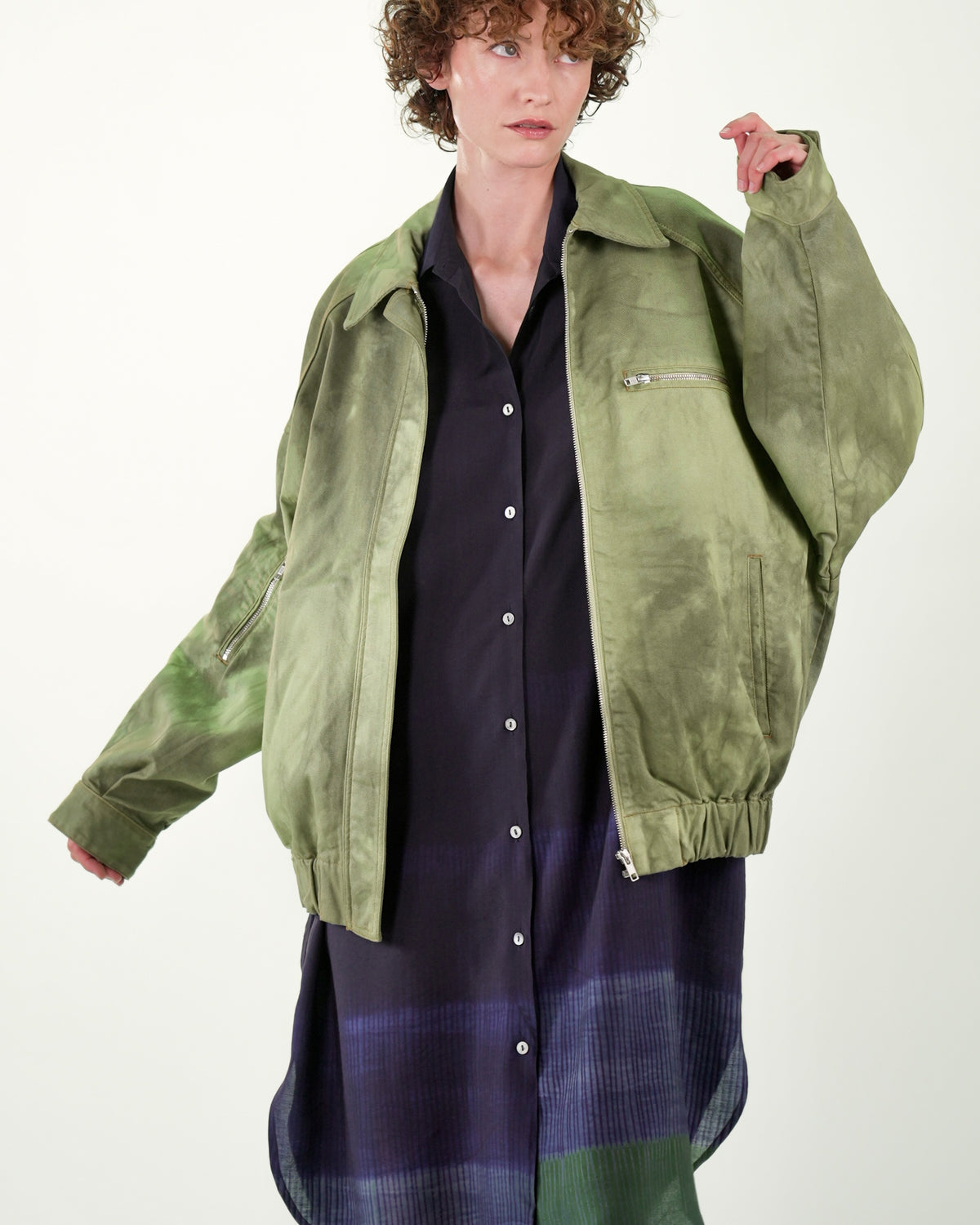 NOUS antwerp EVA DRESS placement lines carbon
