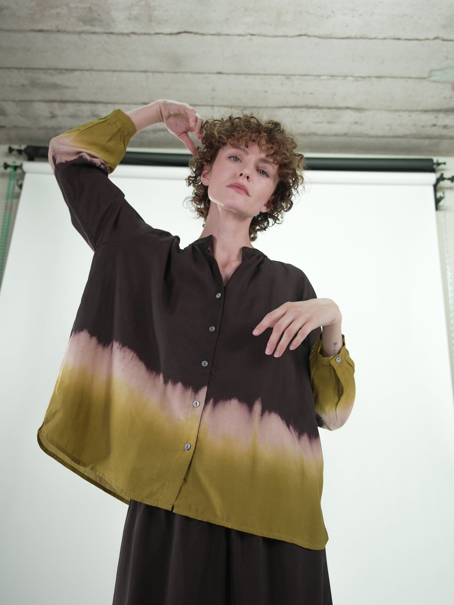 NOUS antwerp LIMA BLOUSE sunset chocolate