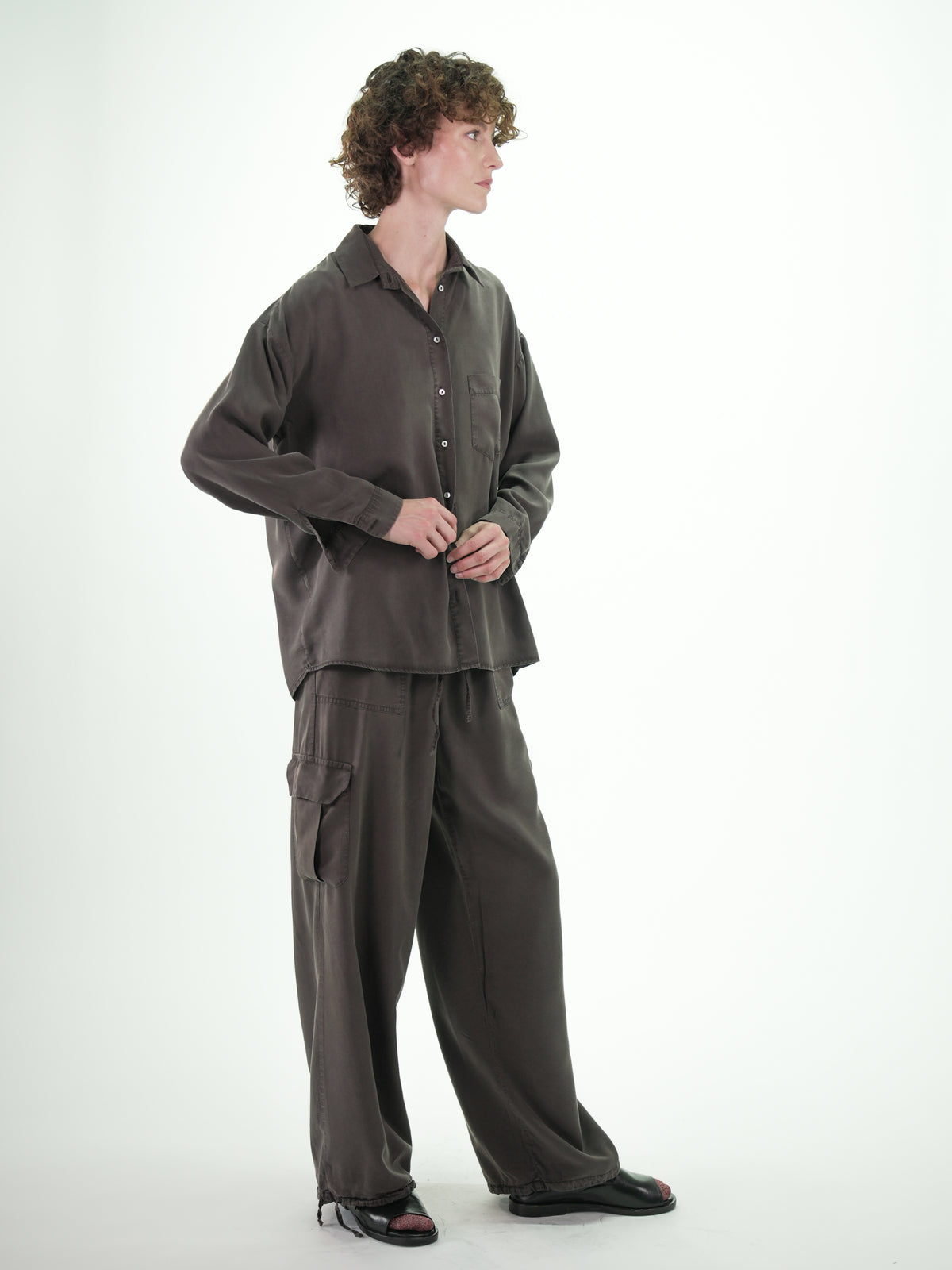 NOUS antwerp MELVIN PANTS vintage overdye chocolate