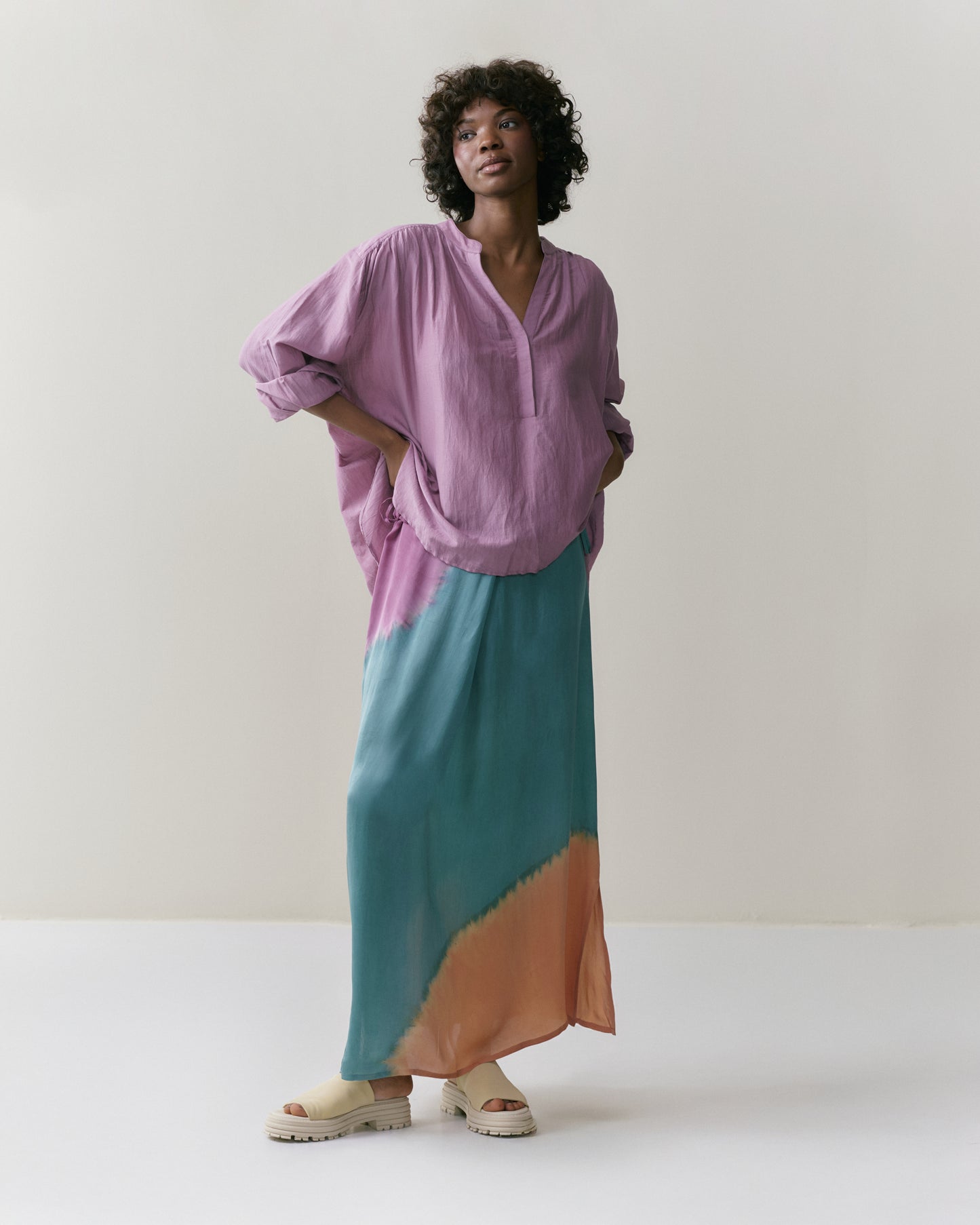 NOUS antwerp NEEMA BLOUSE overdye mauve