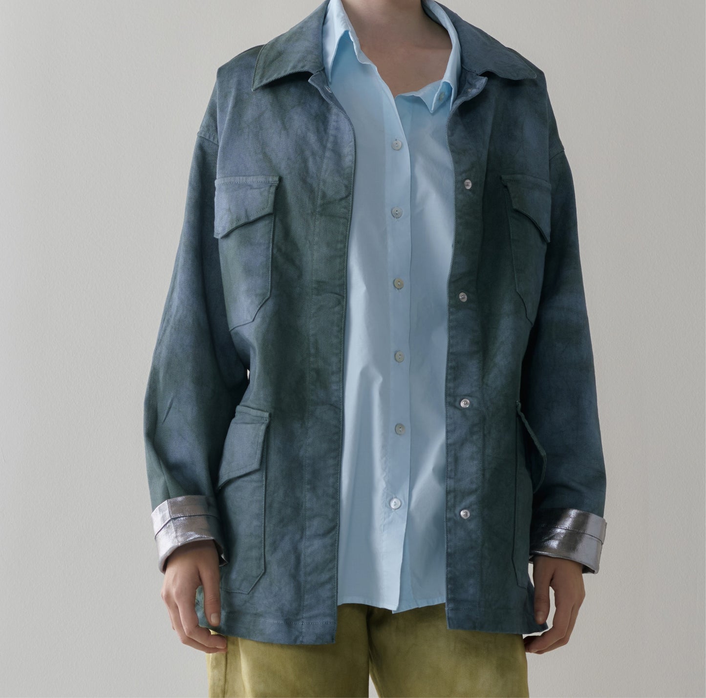 NOUS antwerp POLLY BLOUSE overdye aqua