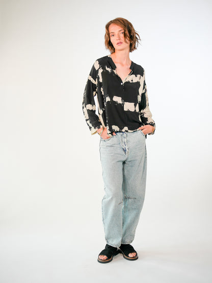NOUS antwerp ABBIE BLOUSE blocks ecru