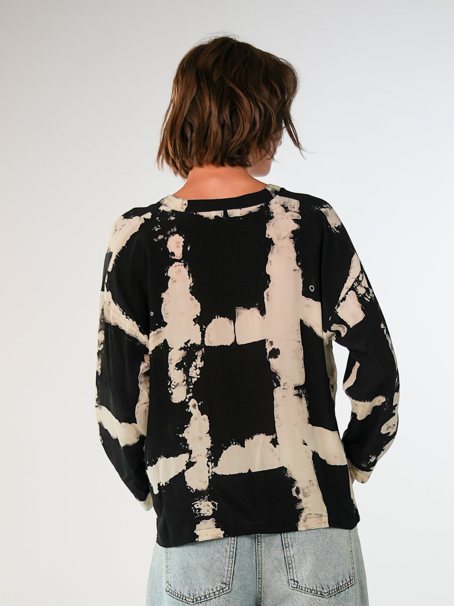 NOUS antwerp ABBIE BLOUSE blocks ecru