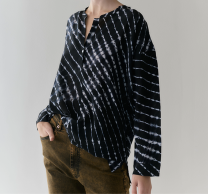 NOUS antwerp ABBIE BLOUSE dots blackish