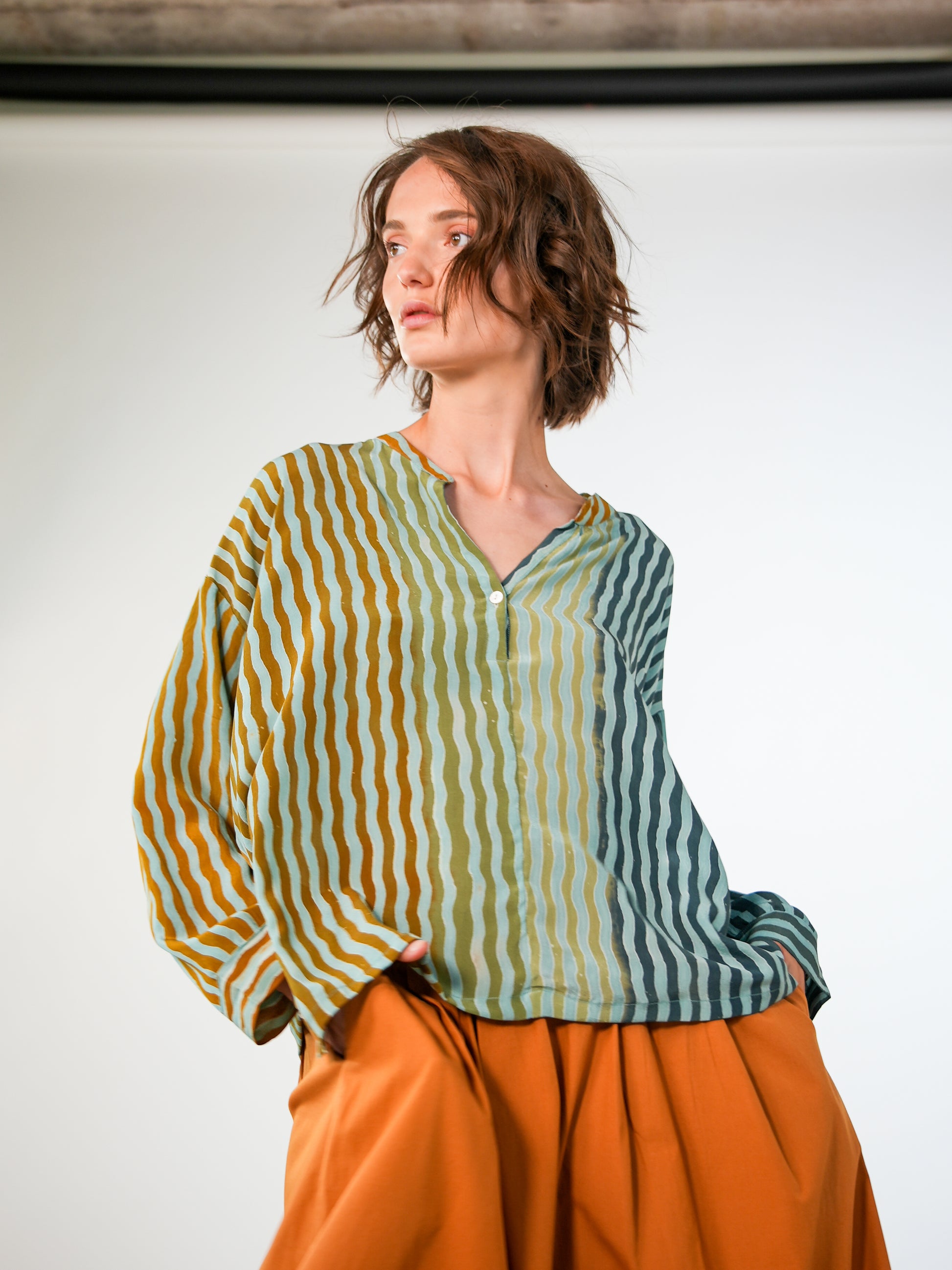 NOUS antwerp ABBIE BLOUSE river sage
