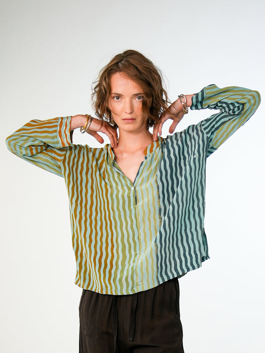 NOUS antwerp ABBIE BLOUSE river sage