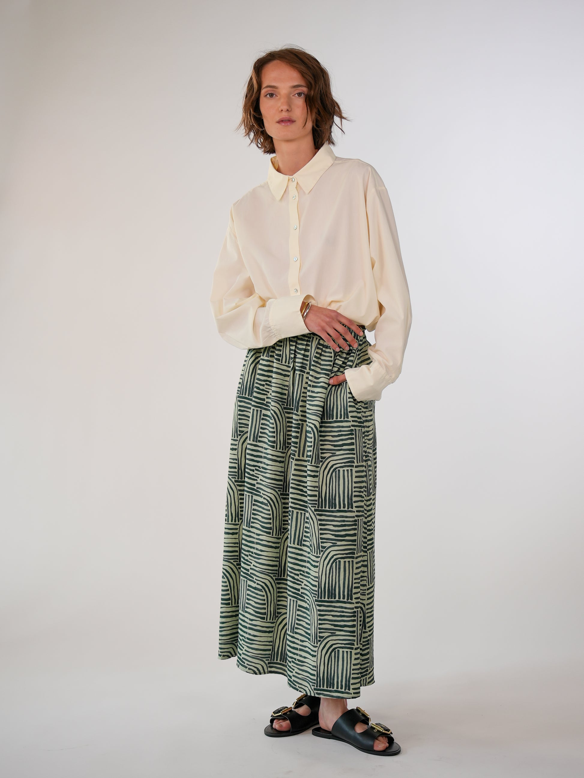 NOUS antwerp AMY SKIRT maze sage