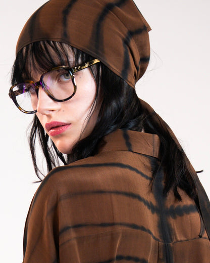 NOUS antwerp BOBBY SCARF ladder chocolate