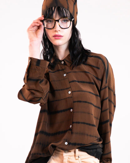NOUS antwerp BOBBY SCARF ladder chocolate
