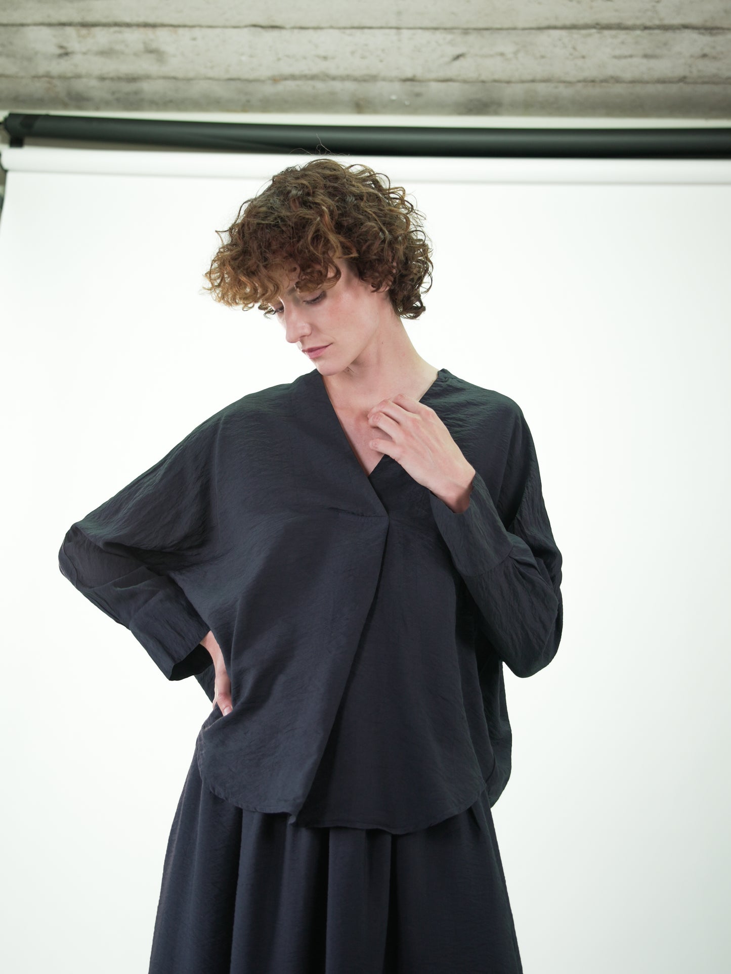 NOUS antwerp CARINA BLOUSE overdye carbon