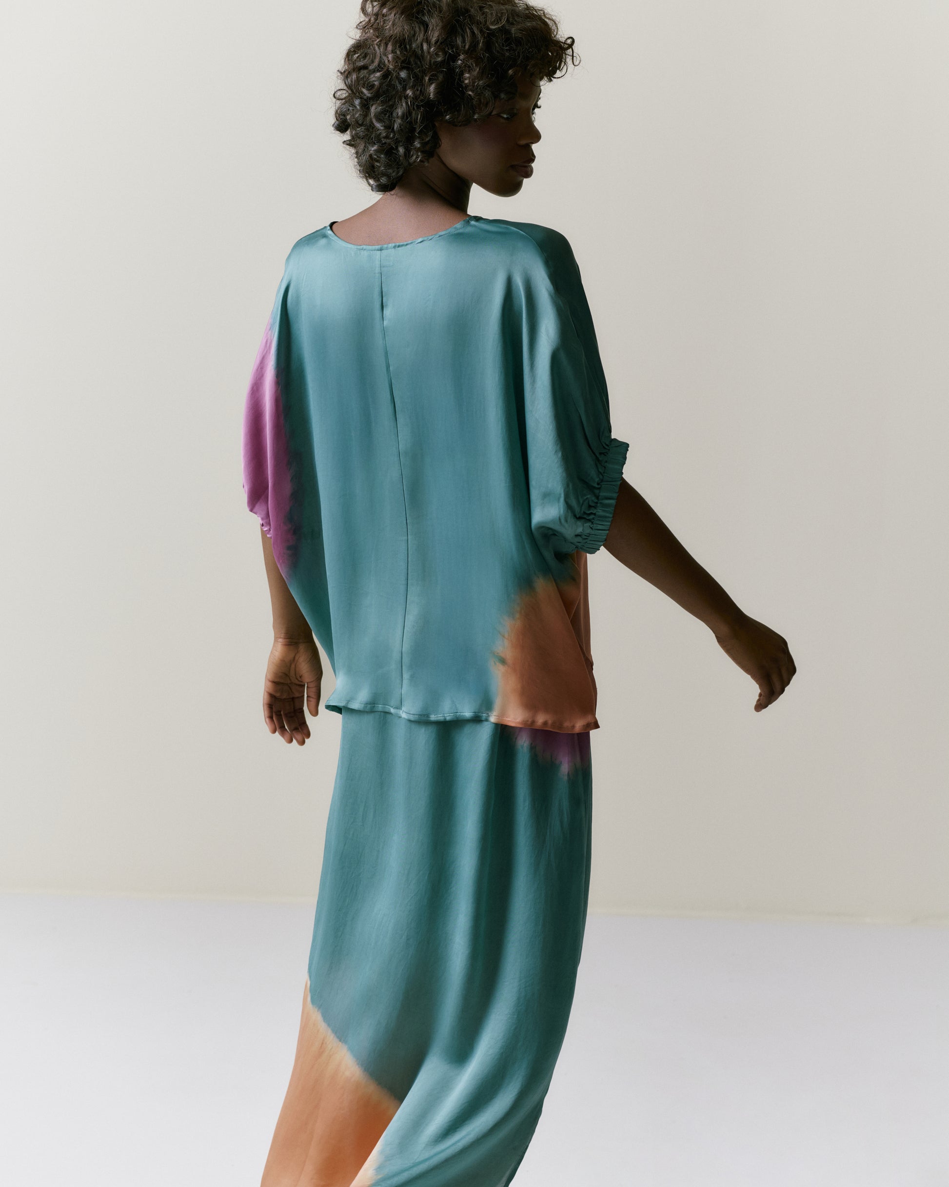 NOUS antwerp CHLOE SKIRT placement ombre sage