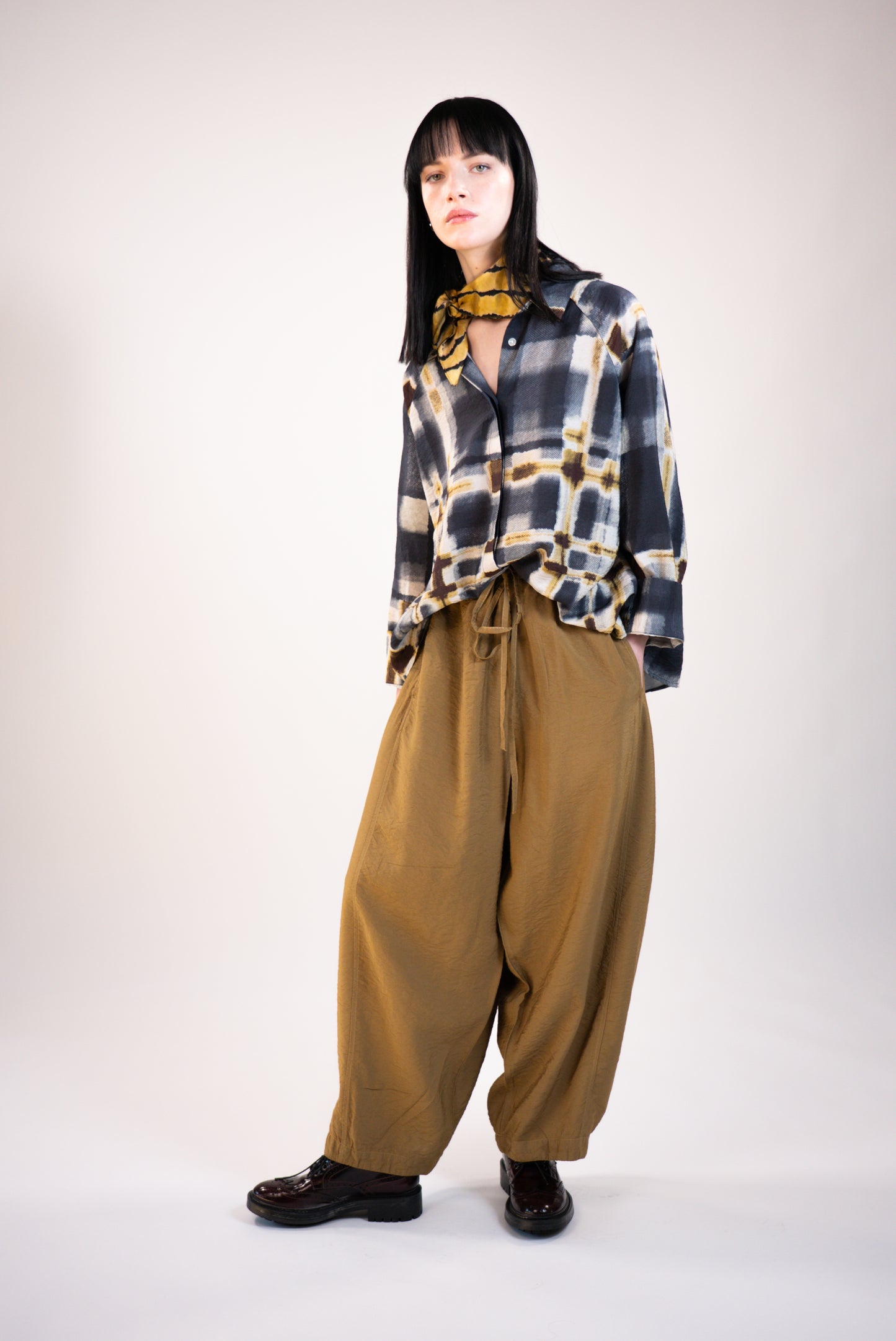 NOUS antwerp CHRISTA BLOUSE plaid print carbon