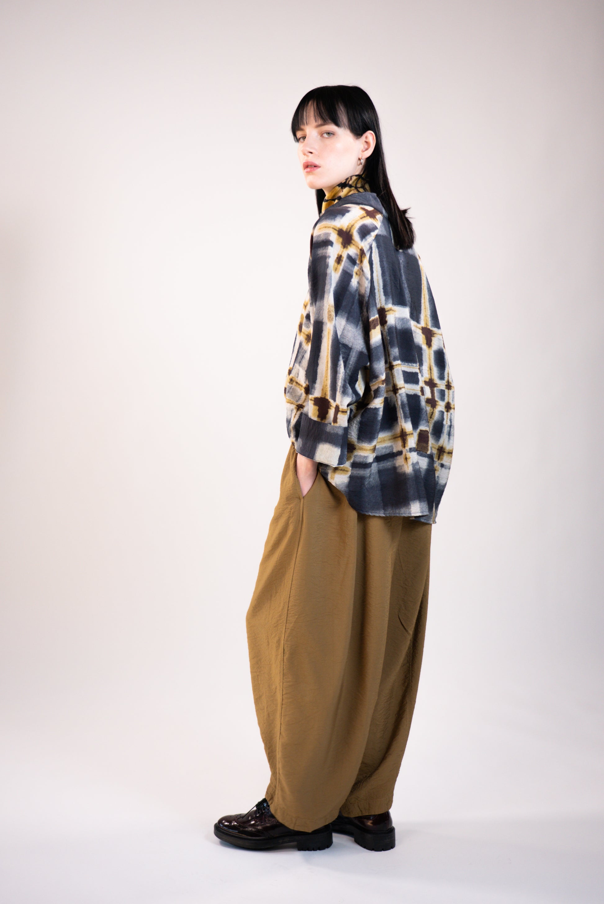 NOUS antwerp CHRISTA BLOUSE plaid print carbon
