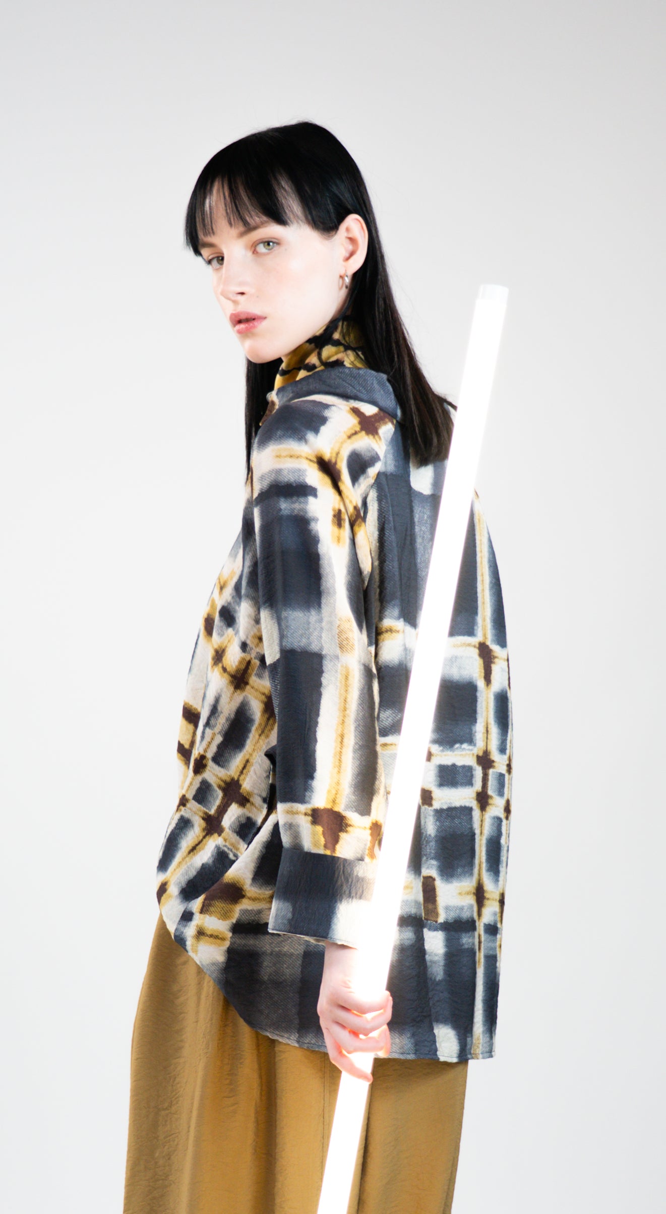 NOUS antwerp CHRISTA BLOUSE plaid print carbon