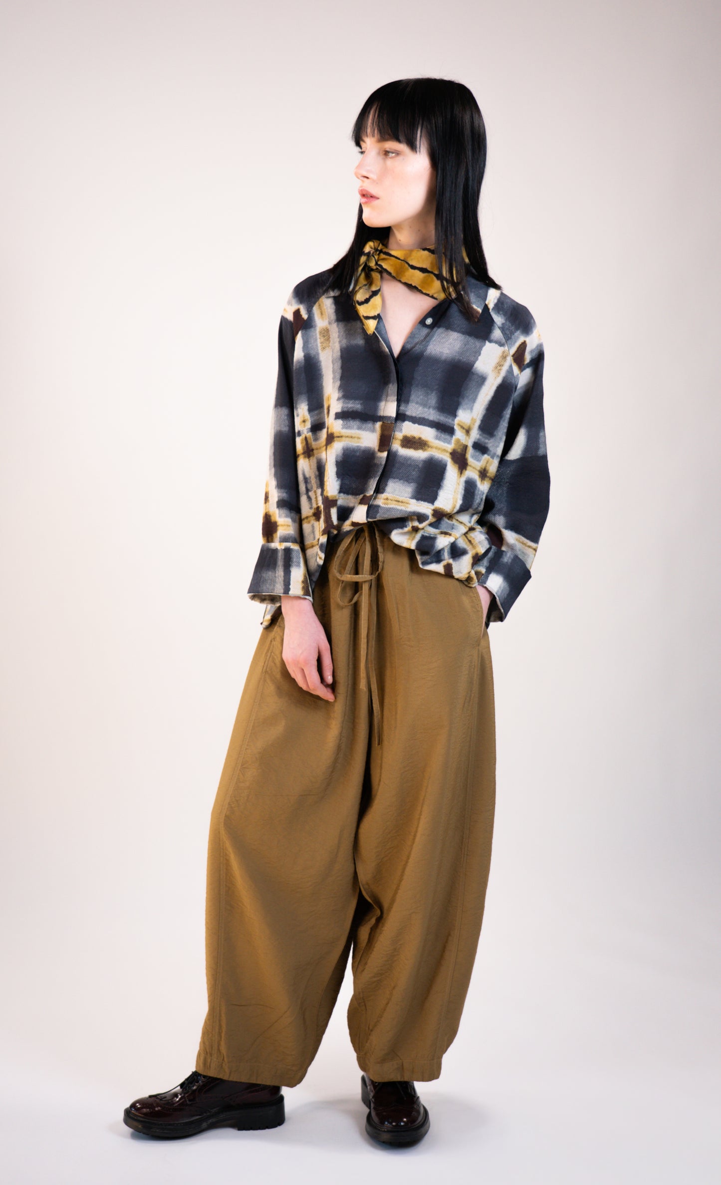 NOUS antwerp CHRISTA BLOUSE plaid print carbon