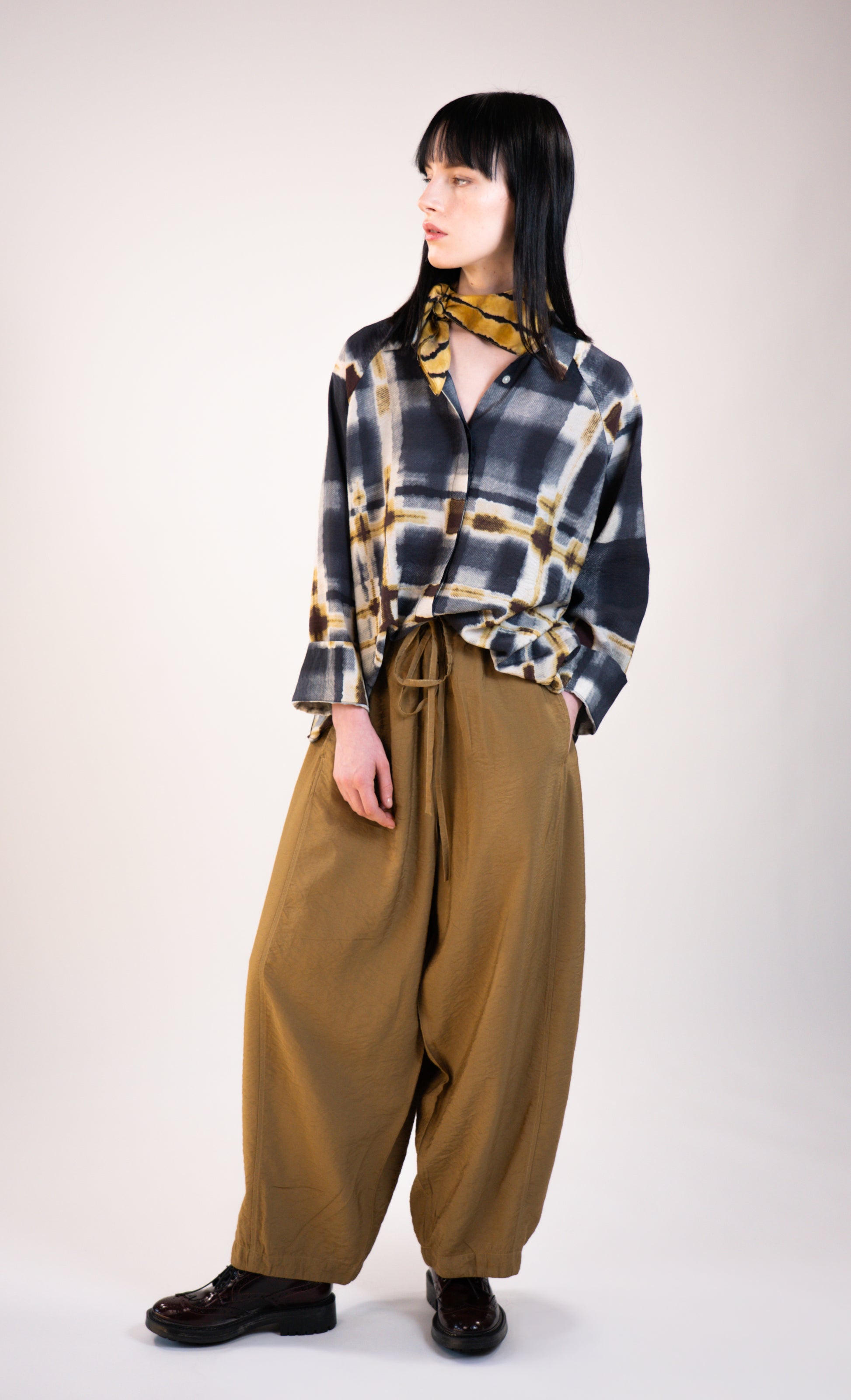 NOUS antwerp CHRISTA BLOUSE plaid print carbon