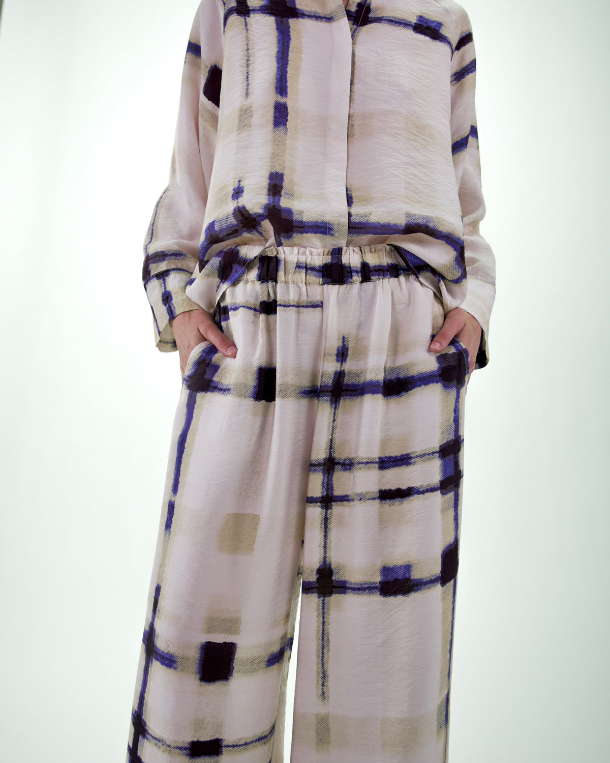 NOUS antwerp CHRISTA BLOUSE plaid print cream