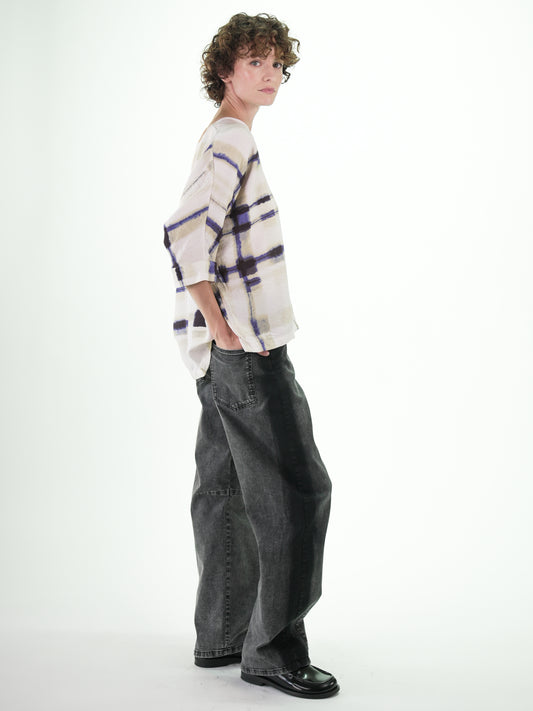 NOUS antwerp DANNY washed black PANTS side brush blackish