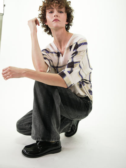 NOUS antwerp DANNY washed black PANTS side brush blackish