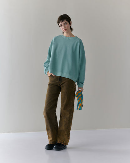 NOUS antwerp FRANCES SWEATER overdye sage