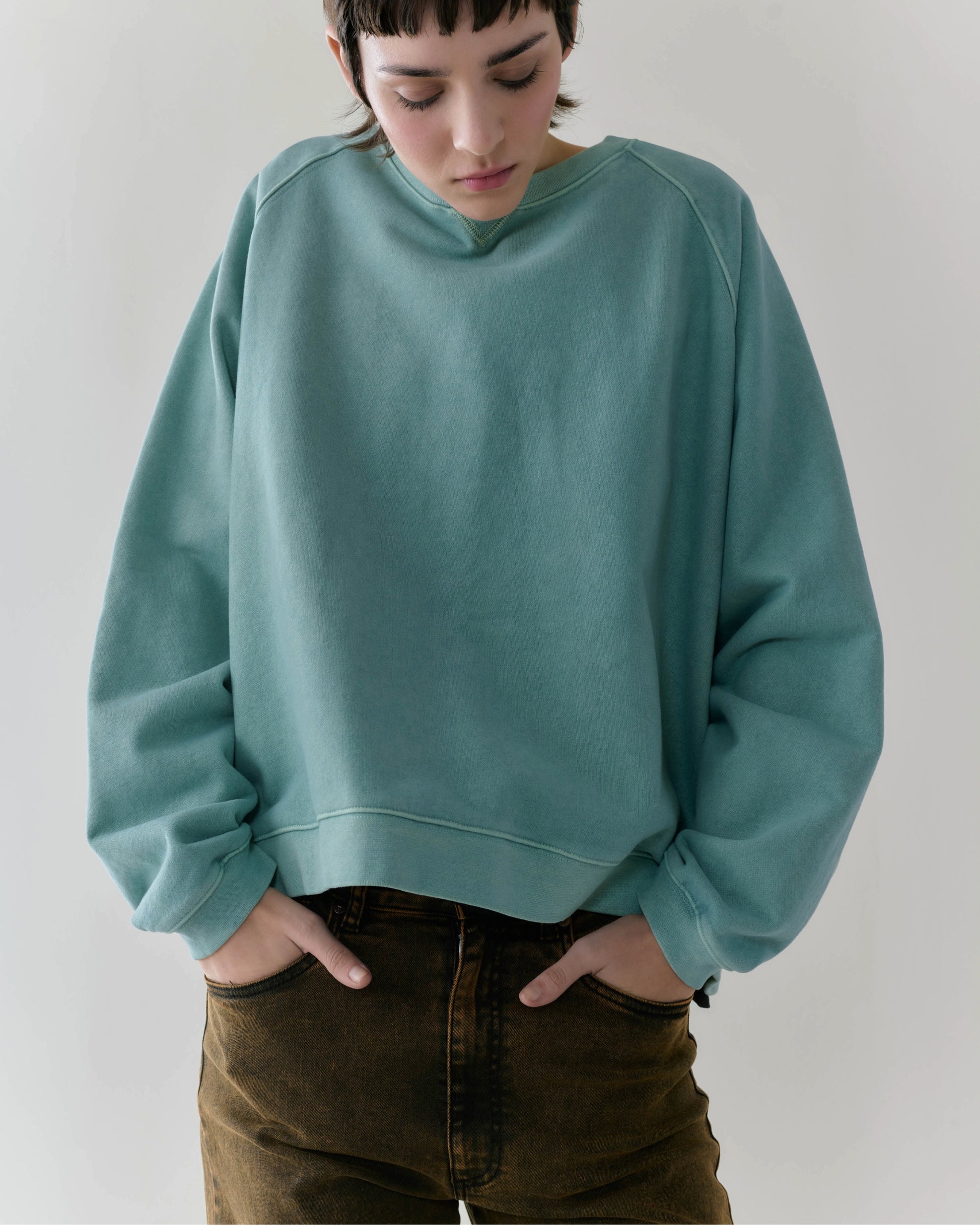 NOUS antwerp FRANCES SWEATER overdye sage
