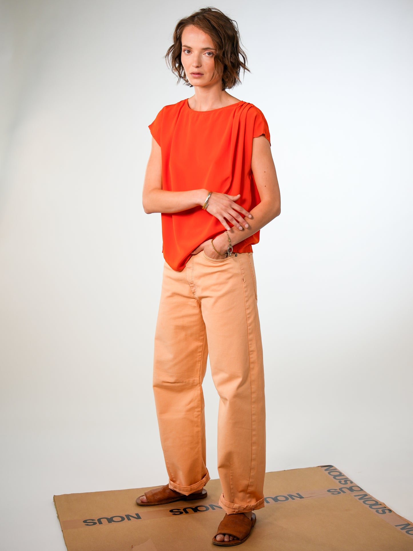 NOUS antwerp HELLA BLOUSE overdye spritz