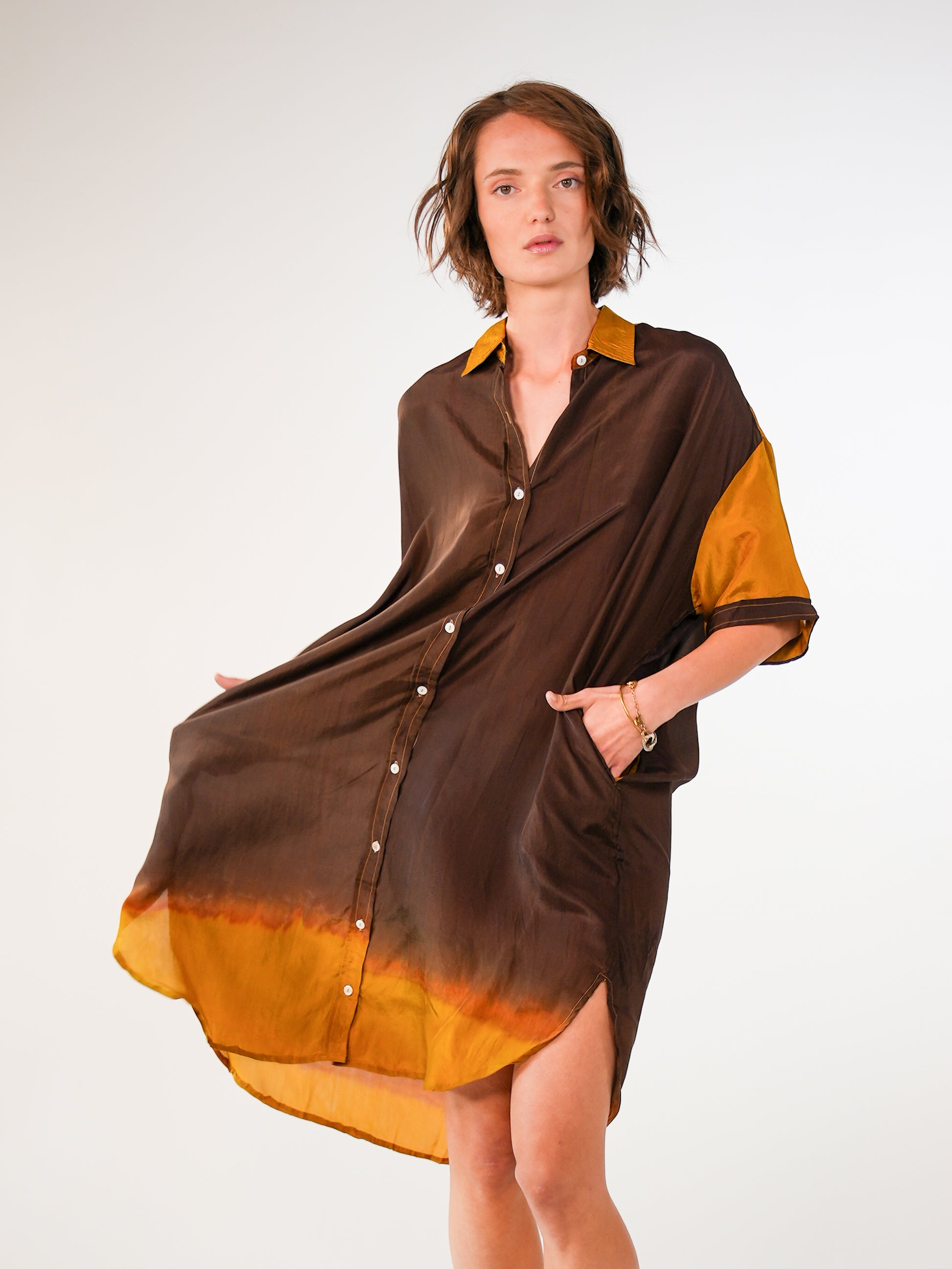 NOUS antwerp JUNE DRESS degrade coconut