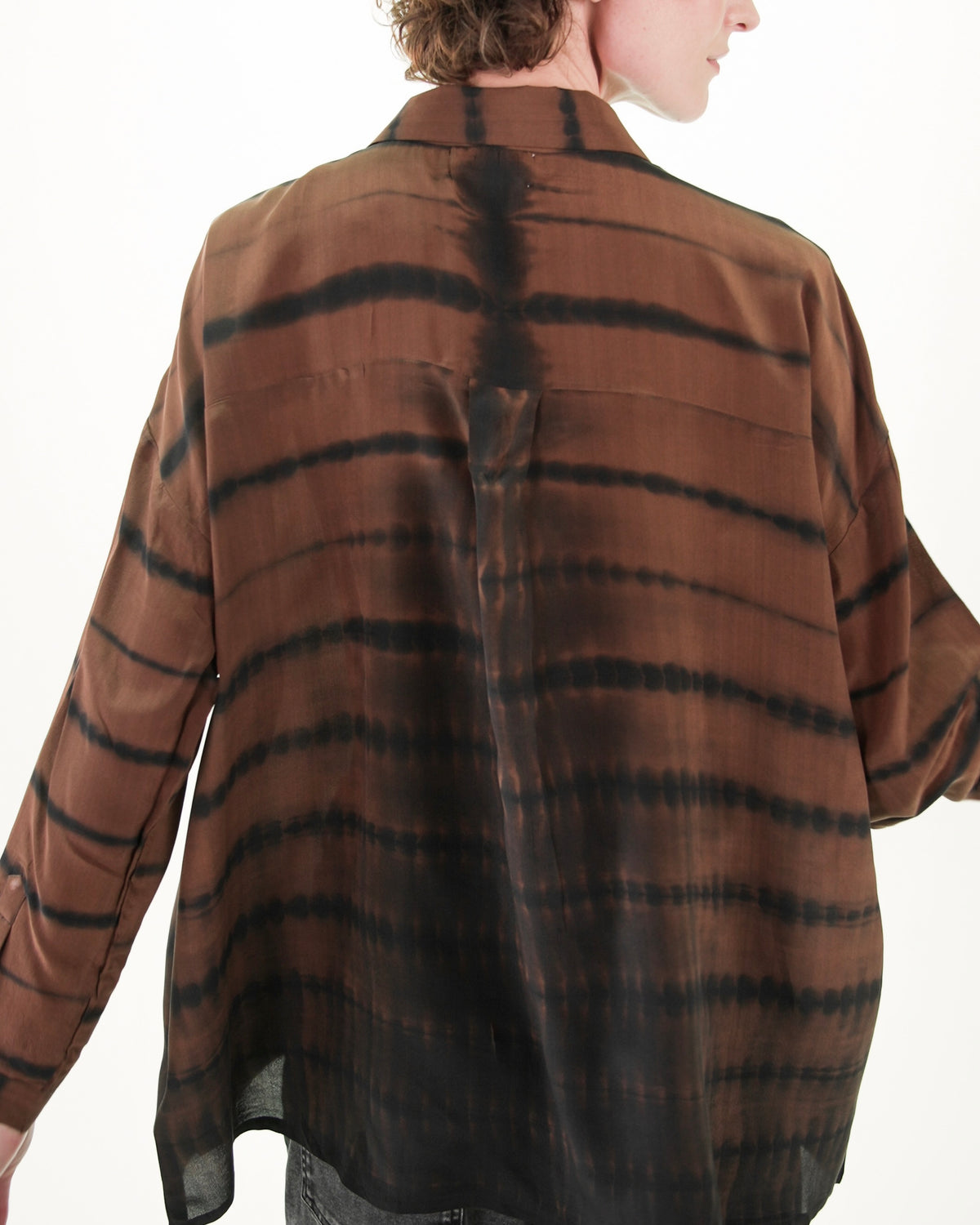 NOUS antwerp KEIKO BLOUSE ladder chocolate
