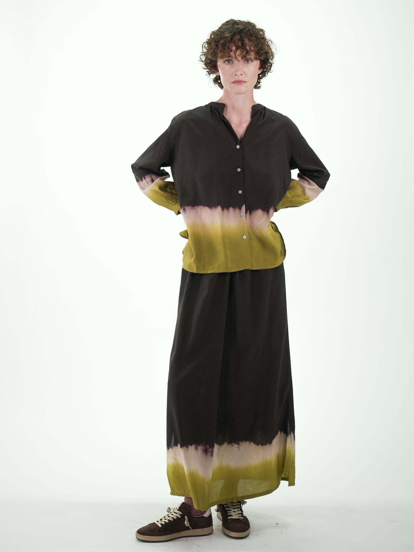 NOUS antwerp LIMA BLOUSE sunset chocolate
