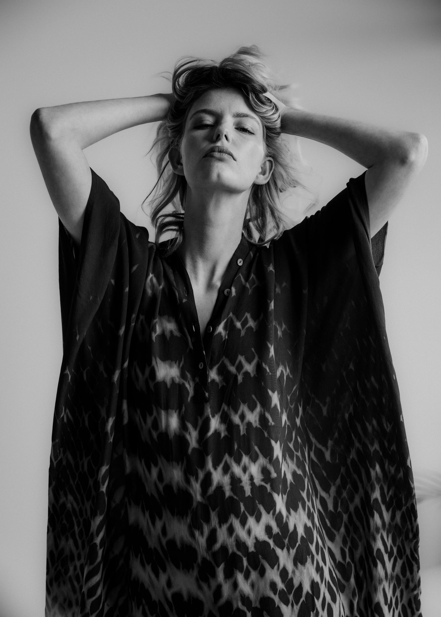 NOUS antwerp LORE KAFTAN spots blackish