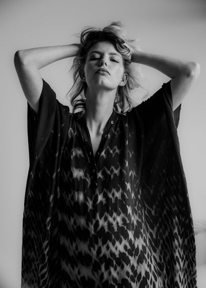 NOUS antwerp LORE KAFTAN spots blackish