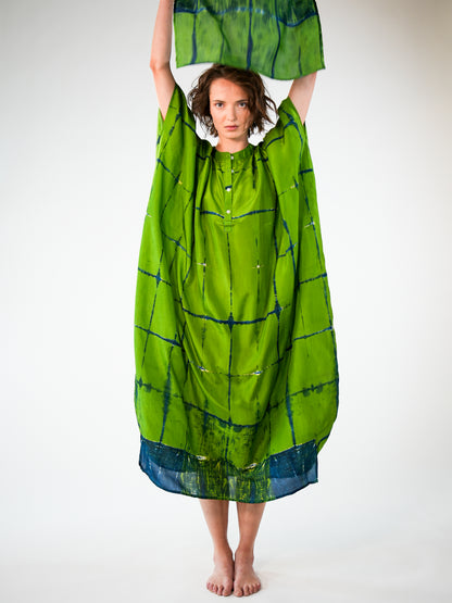 NOUS antwerp LORE silk KAFTAN ladder apple