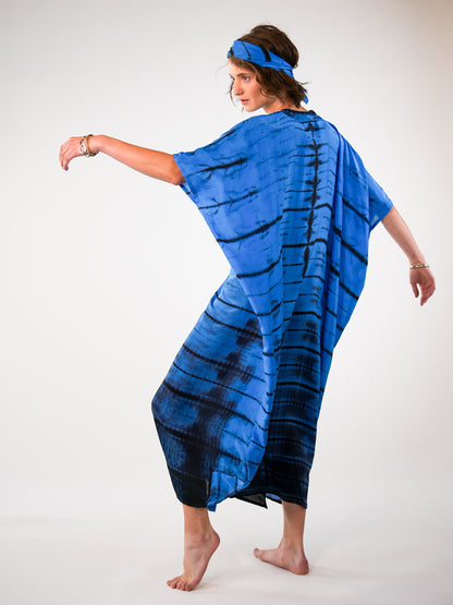 NOUS antwerp LORE silk KAFTAN ladder santorini