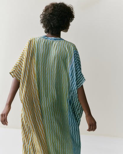 NOUS antwerp LORE silk KAFTAN river sage