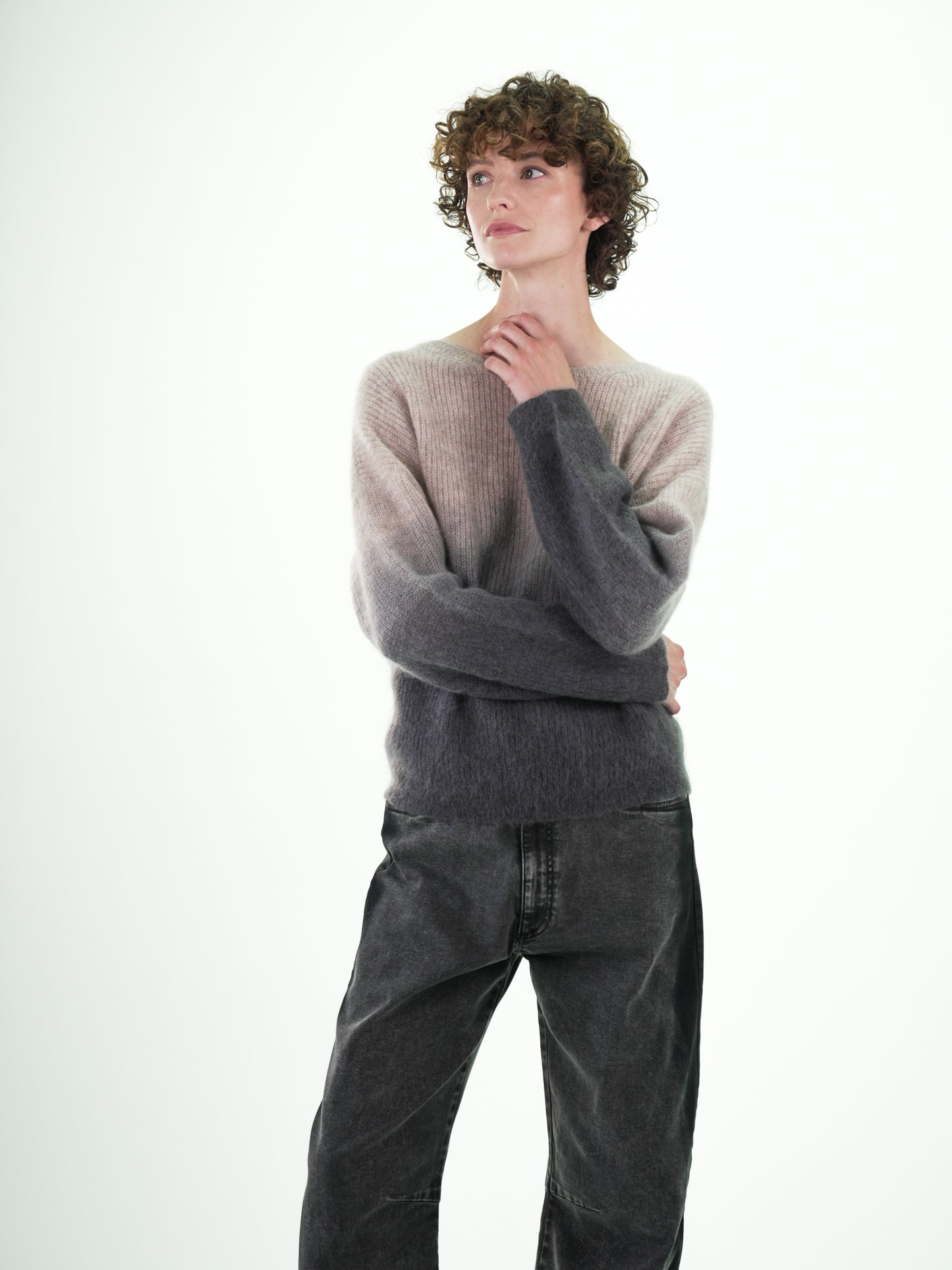 NOUS antwerp LOUISA KNITWEAR ombre carbon