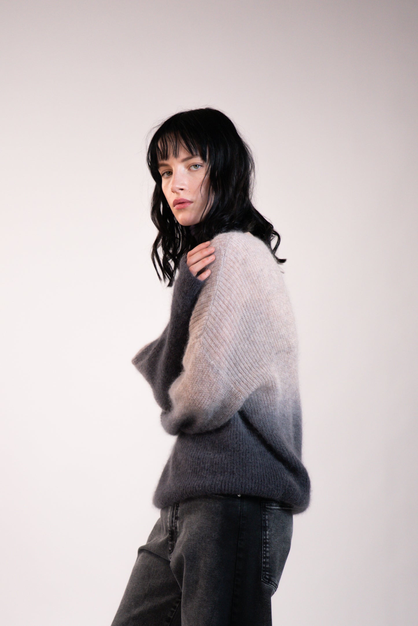 NOUS antwerp LOUISA KNITWEAR ombre carbon