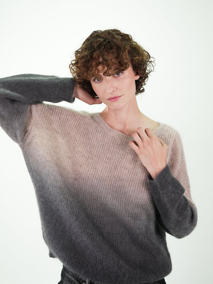 NOUS antwerp LOUISA KNITWEAR ombre carbon