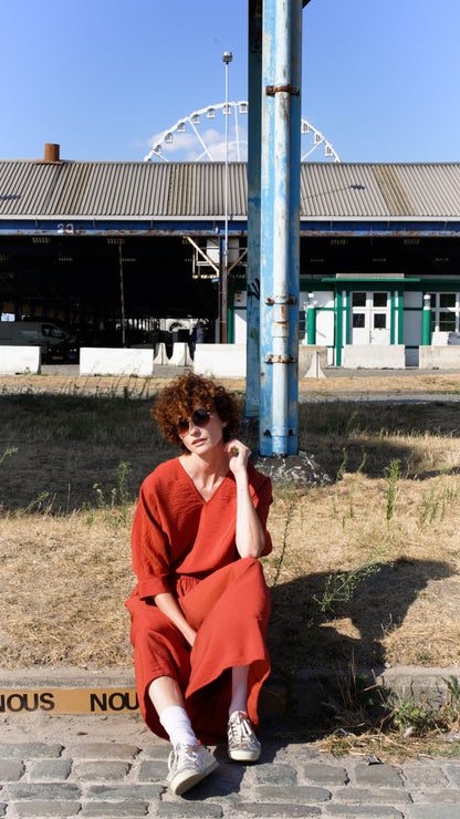 NOUS antwerp LUCIL TOP overdye picante