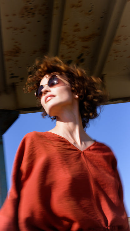 NOUS antwerp LUCIL TOP overdye picante
