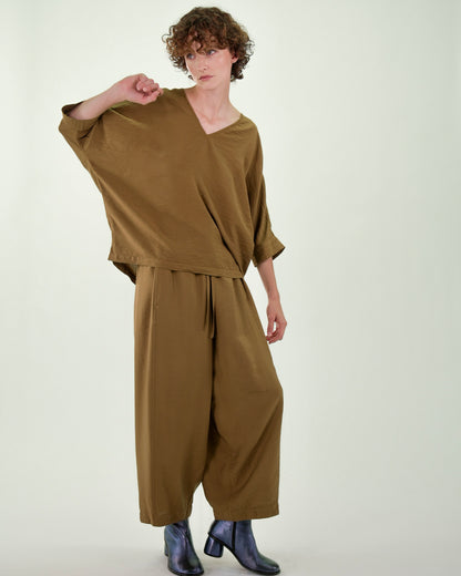 NOUS antwerp LUCIL TOP overdye tapenade