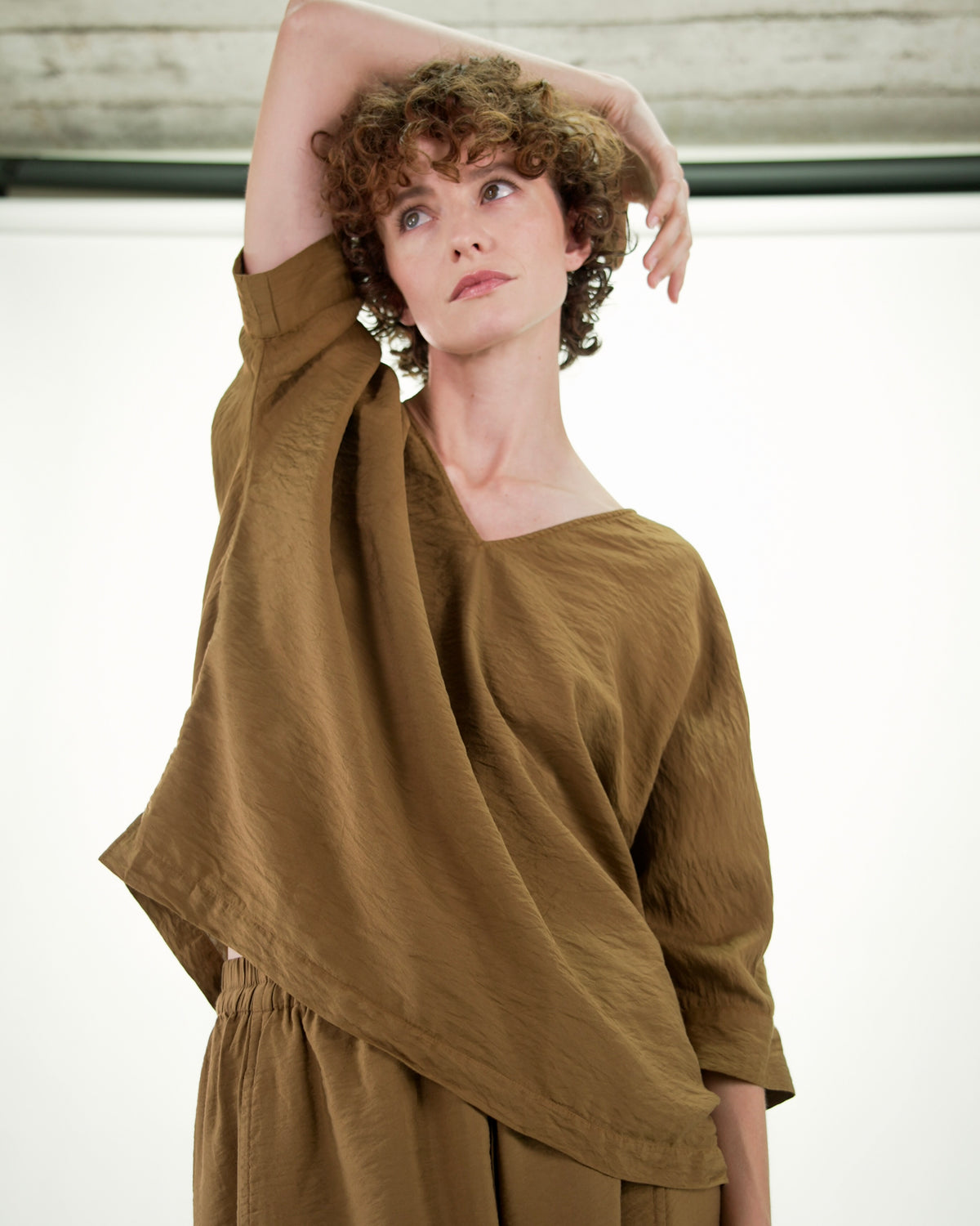 NOUS antwerp LUCIL TOP overdye tapenade