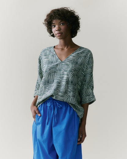 NOUS antwerp LUCIL maze BLOUSE maze sage