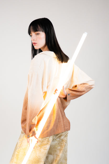 NOUS antwerp MEGHAN BLOUSE ombre antique white