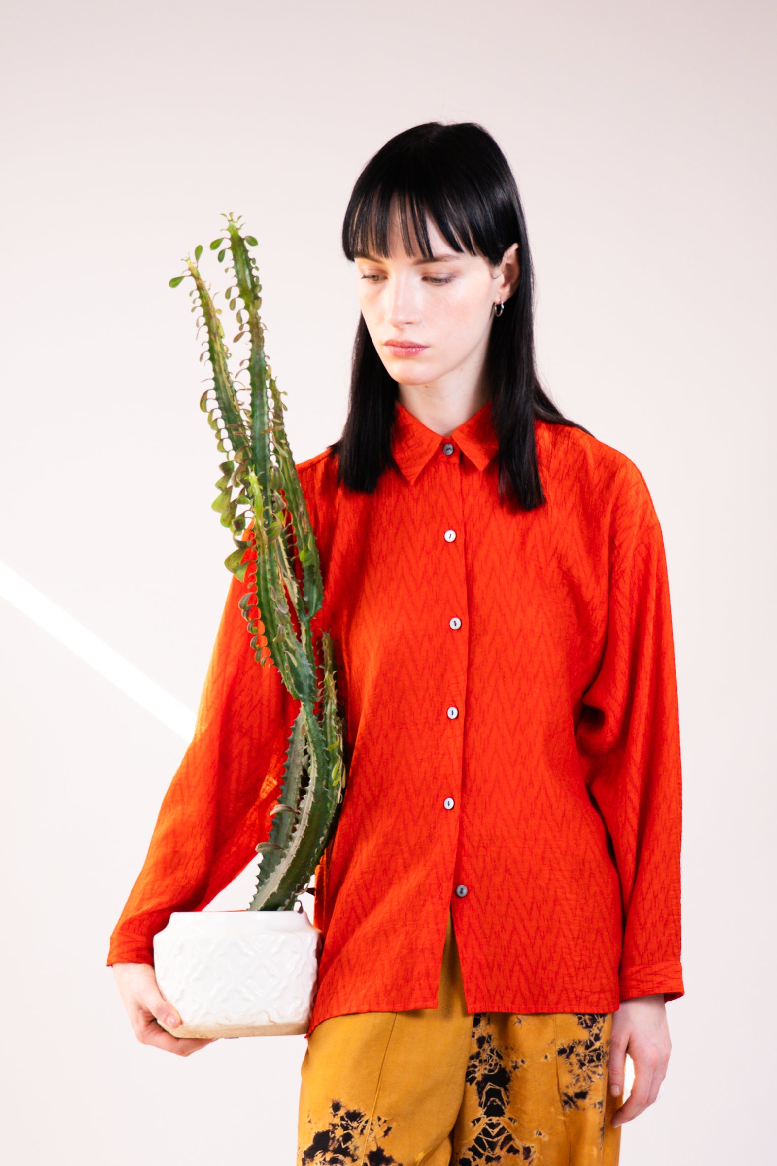 NOUS antwerp MEGHAN BLOUSE plain dye cherry tomato