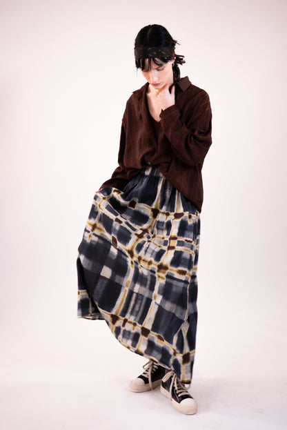 NOUS antwerp MEGHAN BLOUSE plain dye chocolate