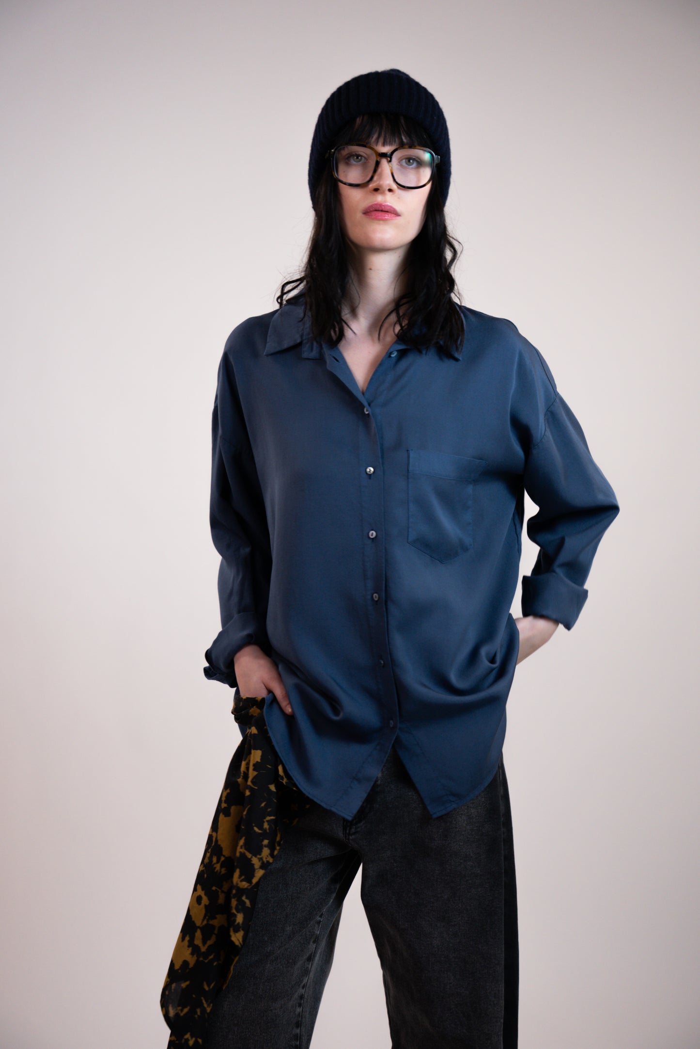 NOUS antwerp MELISSA SHIRT vintage overdye night