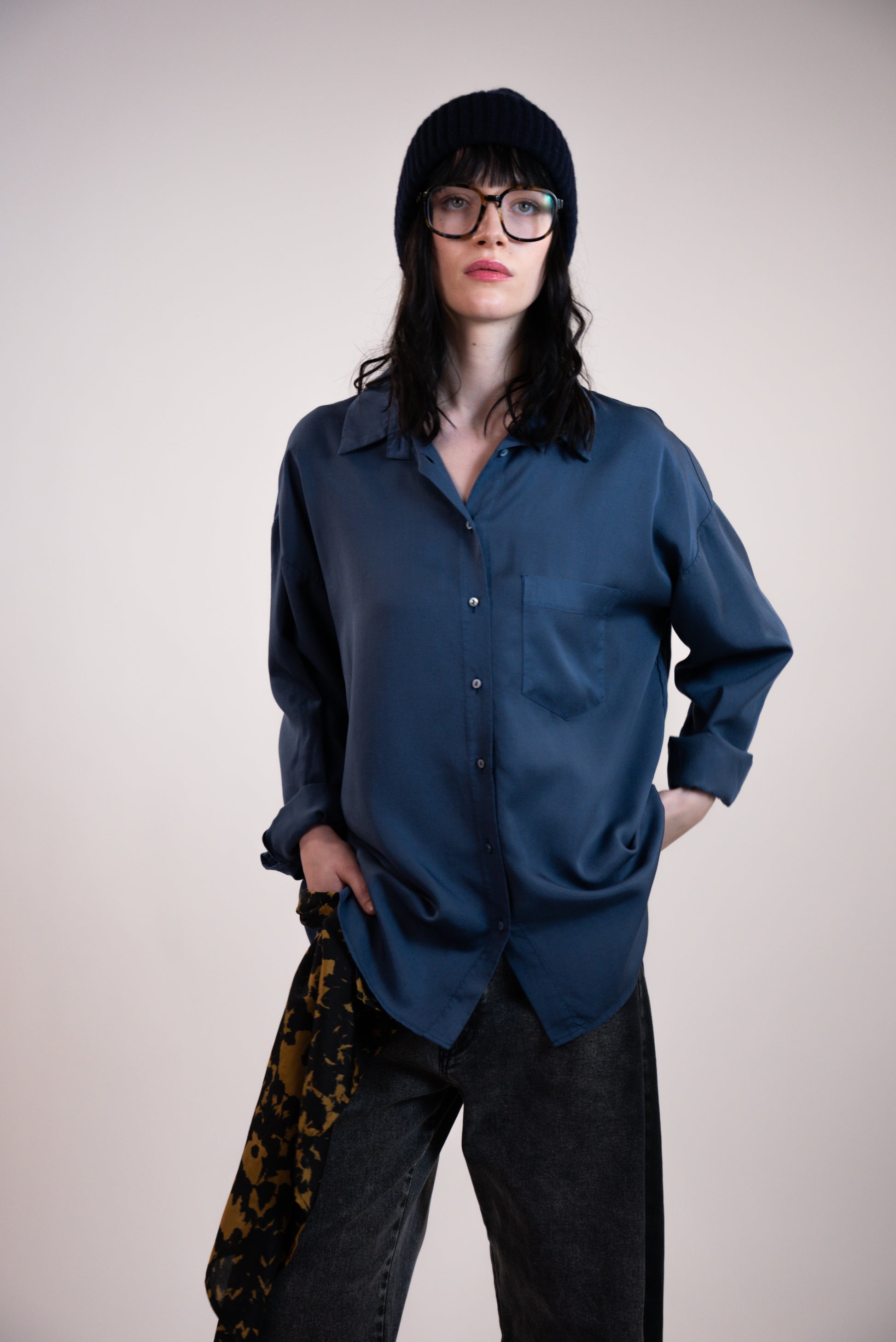 NOUS antwerp MELISSA SHIRT vintage overdye night