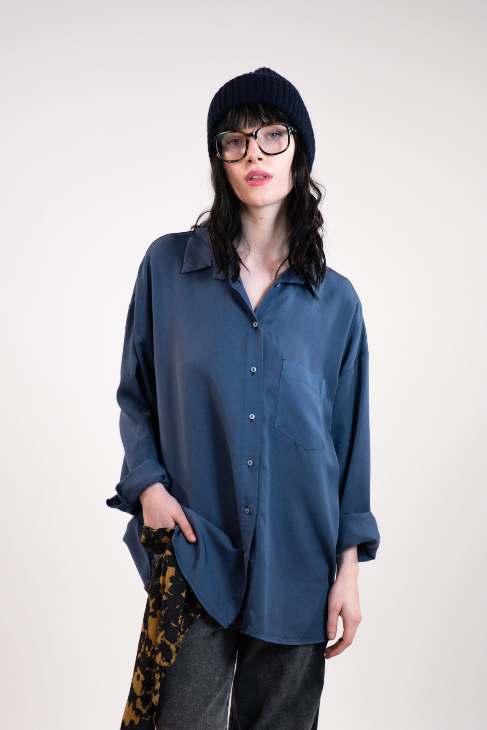 NOUS antwerp MELISSA SHIRT vintage overdye night